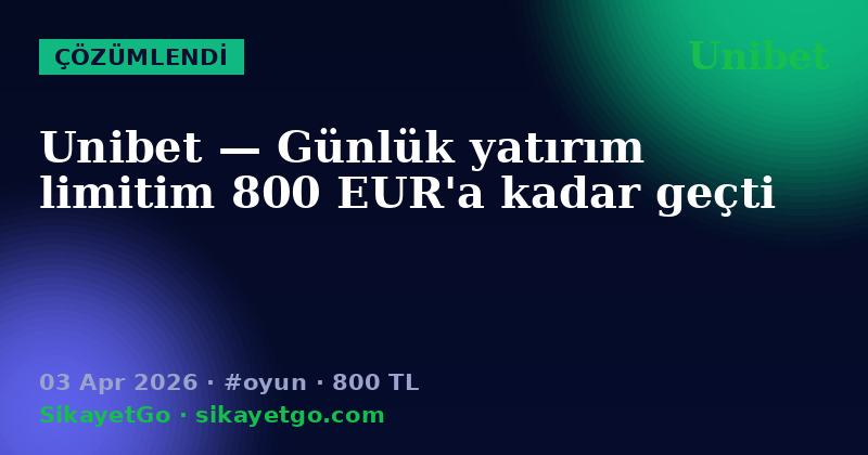 Unibet — 03 Apr 2026