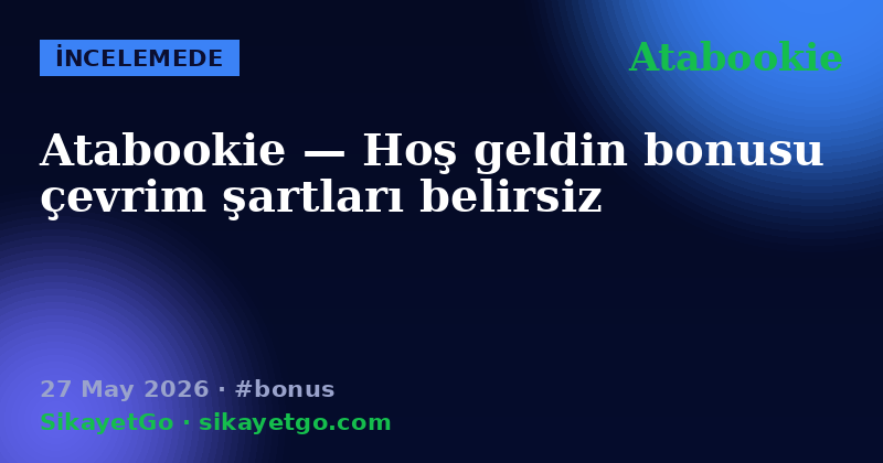 Atabookie — 27 May 2026