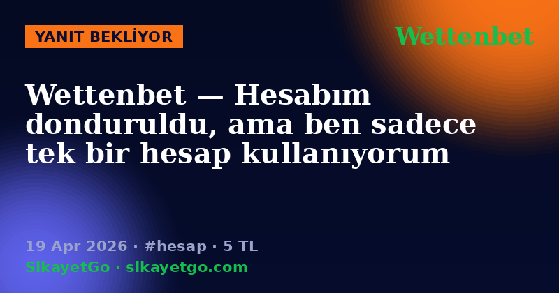 Wettenbet — 19 Apr 2026