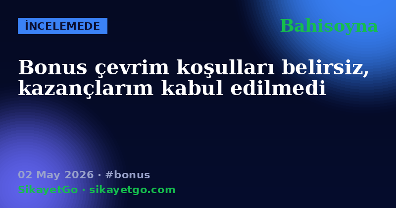 Bahisoyna — 02 May 2026