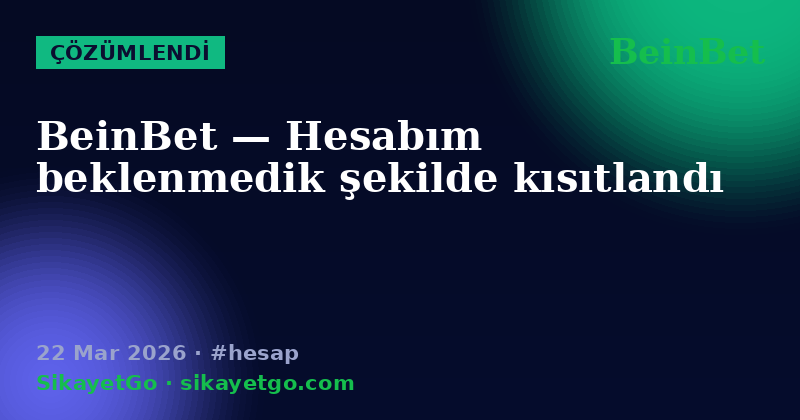BeinBet — 22 Mar 2026