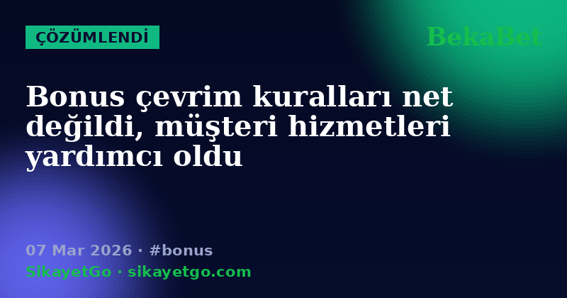 BekaBet — 07 Mar 2026