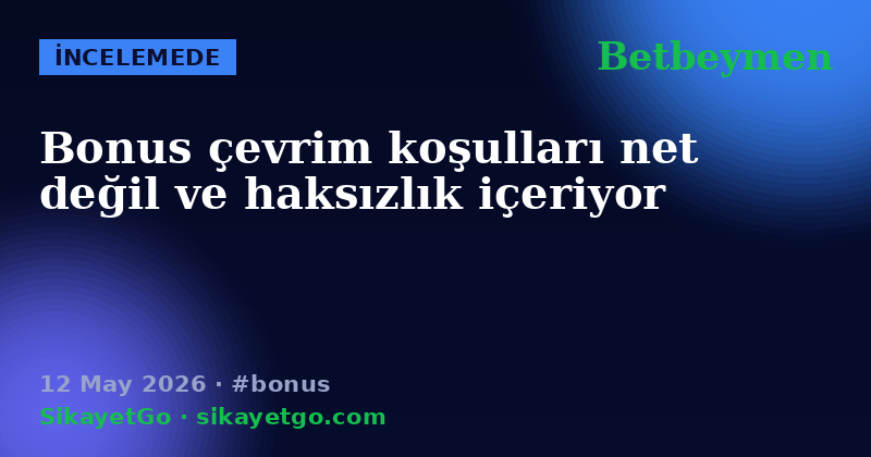 Betbeymen — 12 May 2026