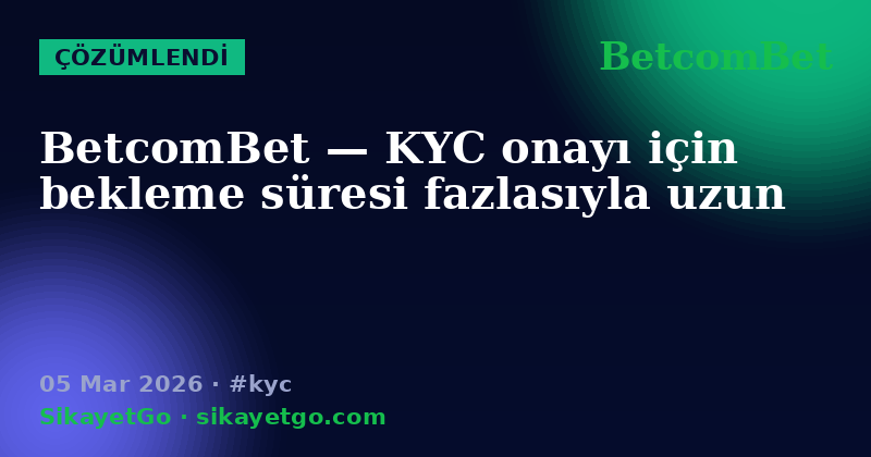 BetcomBet — 05 Mar 2026