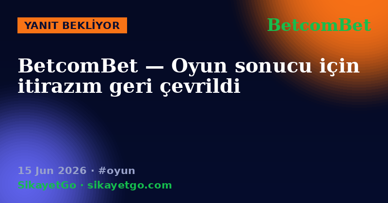 BetcomBet — 15 Jun 2026
