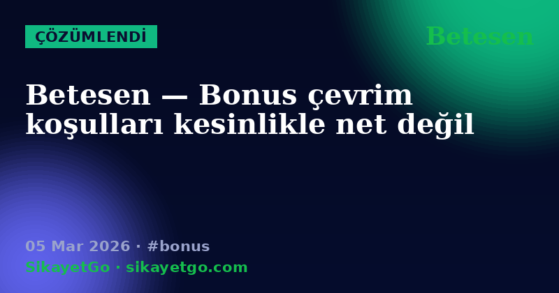 Betesen — 05 Mar 2026