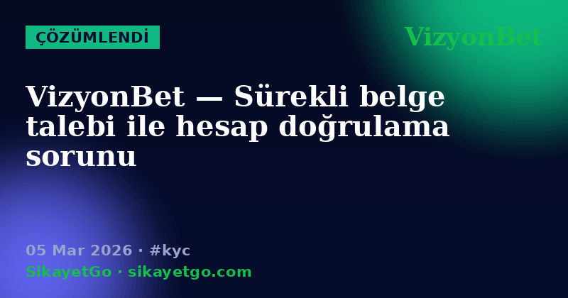 VizyonBet — 05 Mar 2026