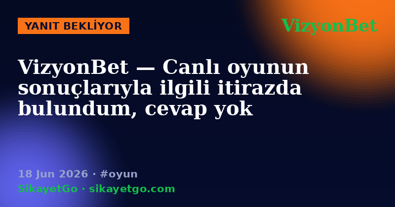 VizyonBet — 18 Jun 2026
