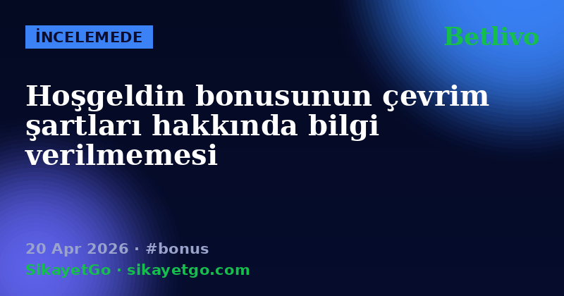 Betlivo — 20 Apr 2026