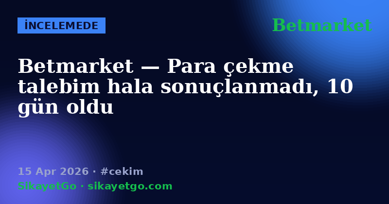 Betmarket — 15 Apr 2026