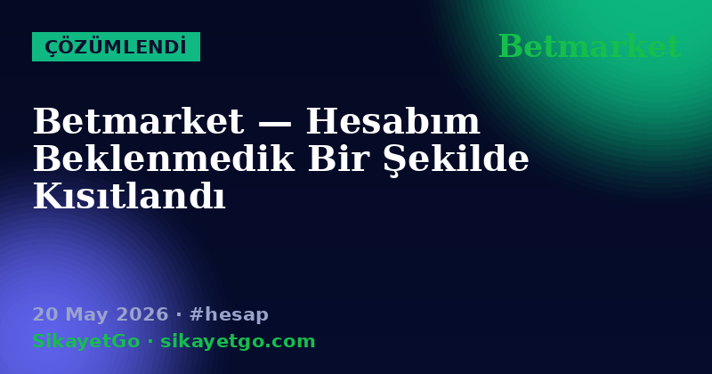 Betmarket — 20 May 2026