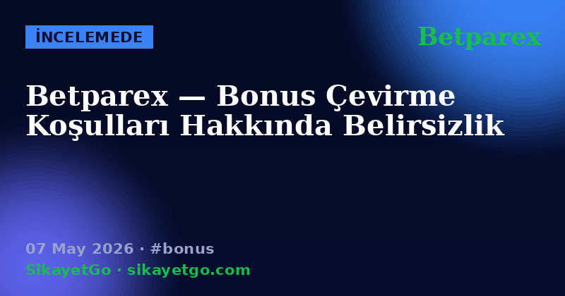 Betparex — 07 May 2026