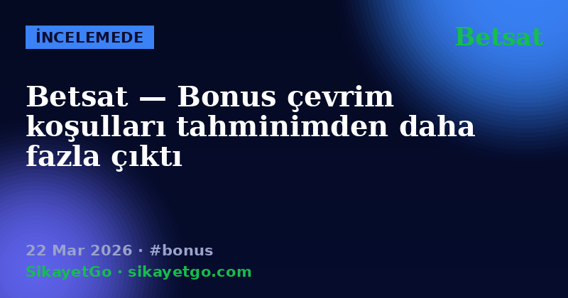 Betsat — 22 Mar 2026