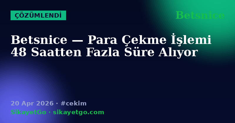 Betsnice — 20 Apr 2026
