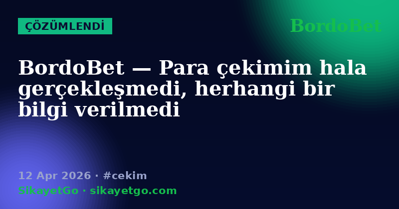 BordoBet — 12 Apr 2026