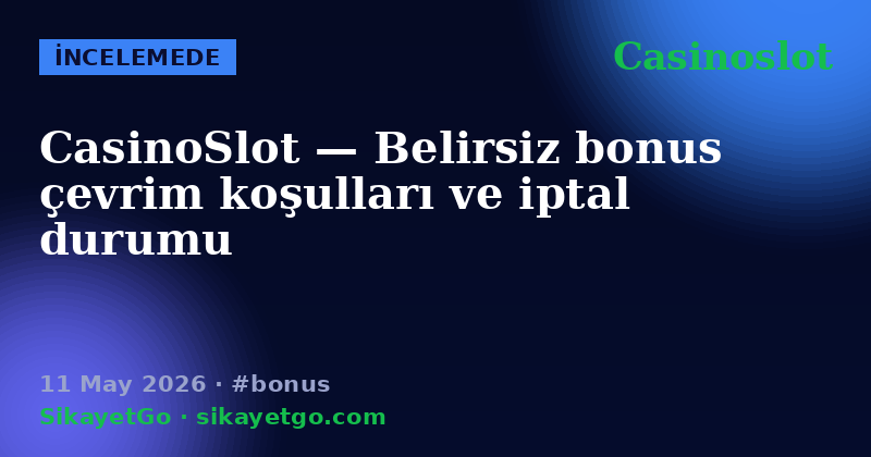 Casinoslot — 11 May 2026