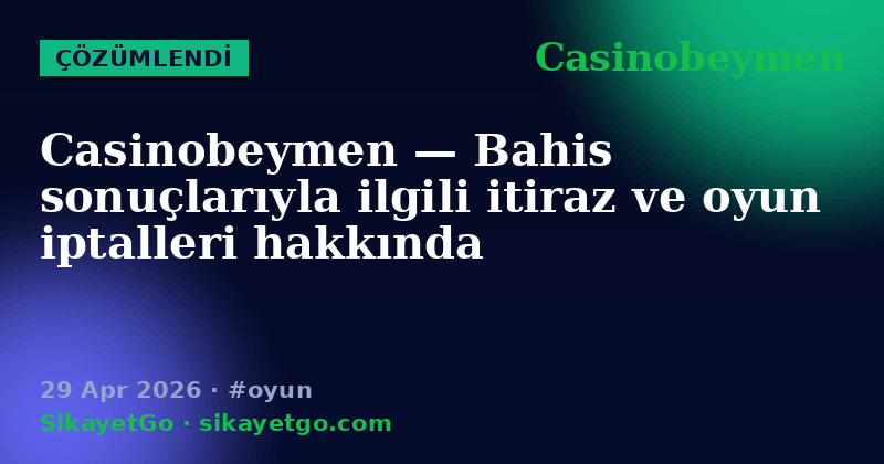 Casinobeymen — 29 Apr 2026