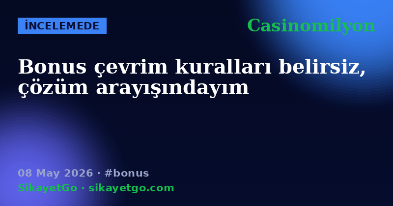 Casinomilyon — 08 May 2026
