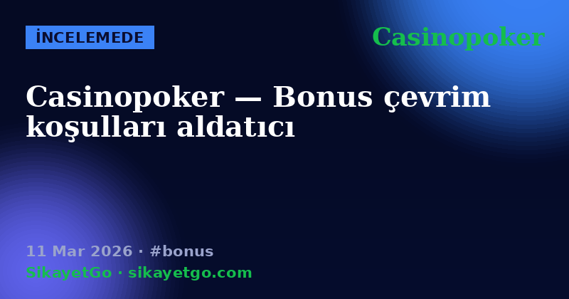 Casinopoker — 11 Mar 2026
