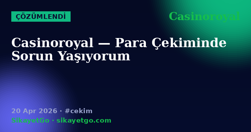 Casinoroyal — 20 Apr 2026