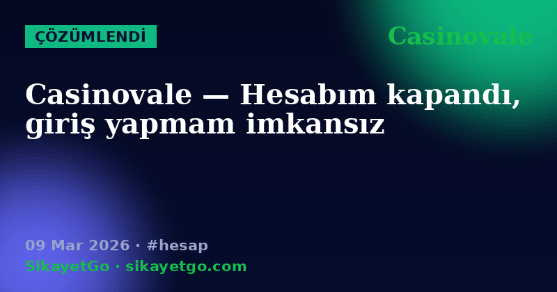 Casinovale — 09 Mar 2026