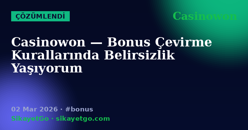 Casinowon — 02 Mar 2026