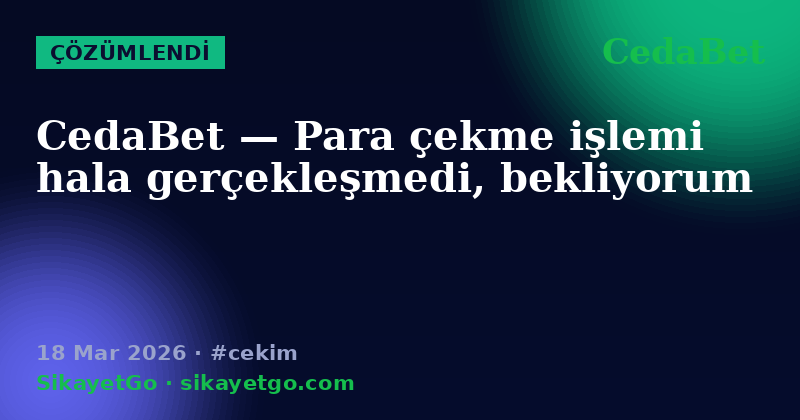 CedaBet — 18 Mar 2026