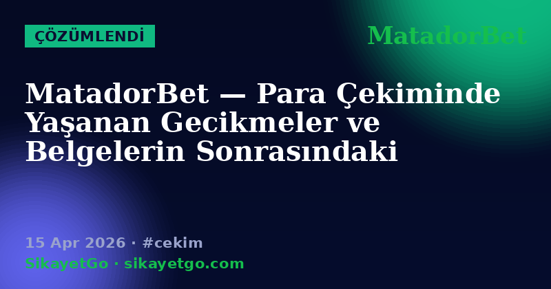 MatadorBet — 15 Apr 2026