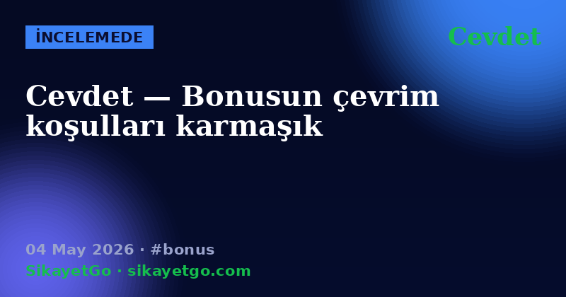 Cevdet — 04 May 2026