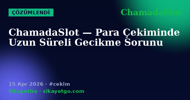 ChamadaSlot — 15 Apr 2026