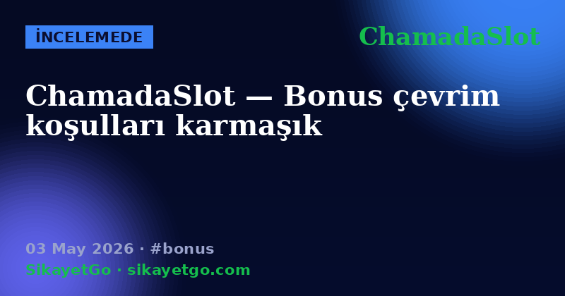 ChamadaSlot — 03 May 2026