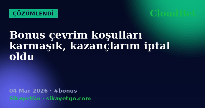 CloudBet — 04 Mar 2026