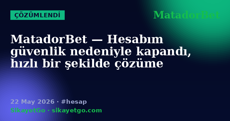 MatadorBet — 22 May 2026