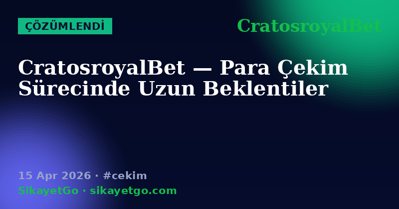 CratosroyalBet — 15 Apr 2026
