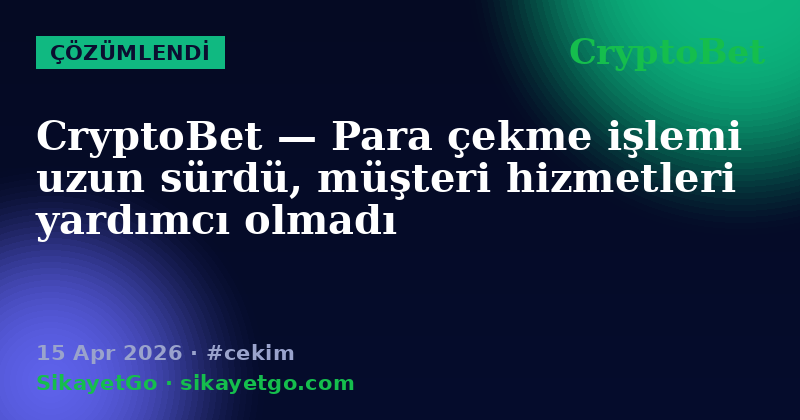 CryptoBet — 15 Apr 2026