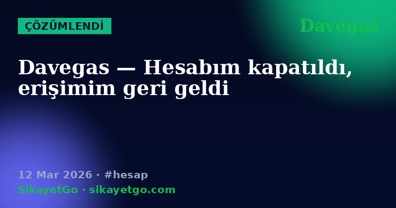 Davegas — 12 Mar 2026