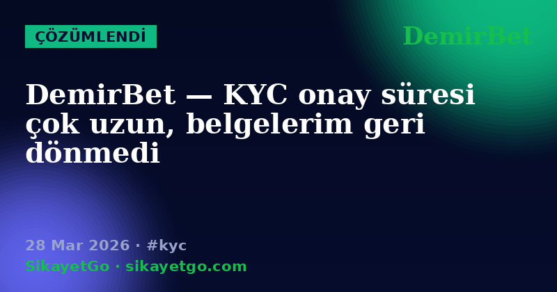 DemirBet — 28 Mar 2026