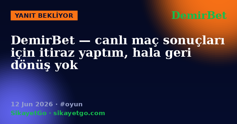 DemirBet — 12 Jun 2026