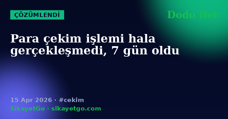 Dodo Bet — 15 Apr 2026