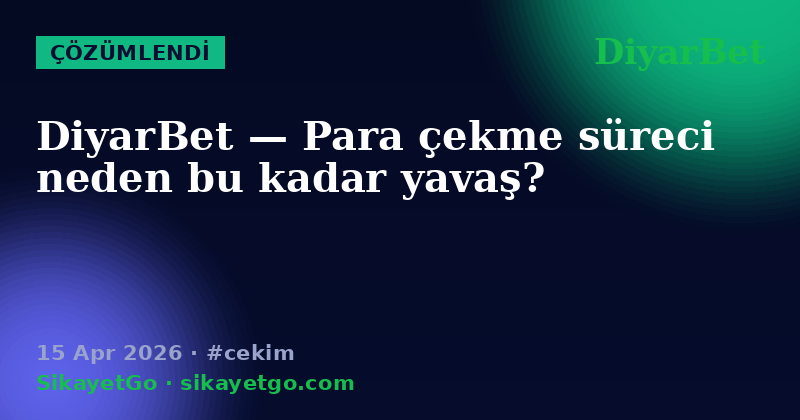 DiyarBet — 15 Apr 2026