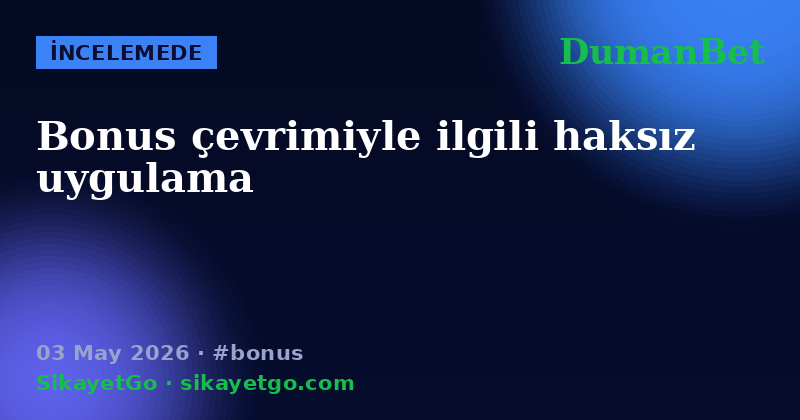 DumanBet — 03 May 2026