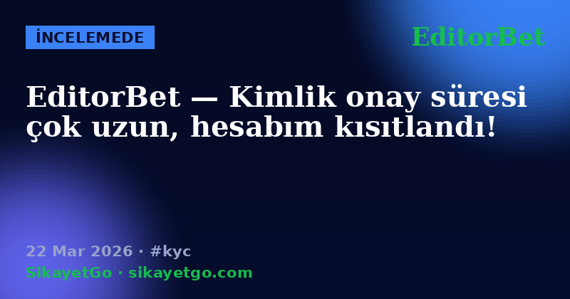 EditorBet — 22 Mar 2026