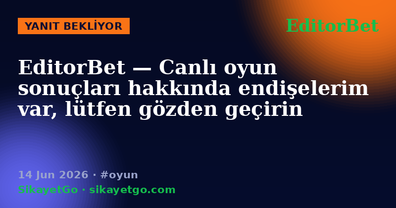 EditorBet — 14 Jun 2026