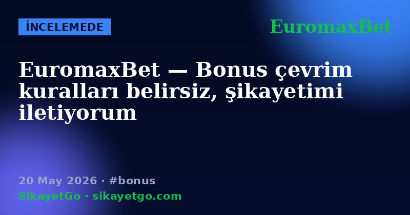 EuromaxBet — 20 May 2026