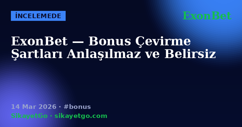 ExonBet — 14 Mar 2026