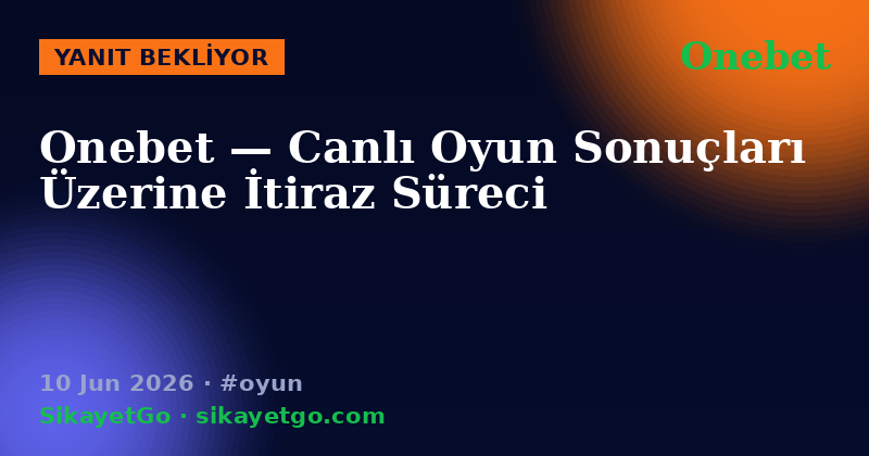 Onebet — 10 Jun 2026