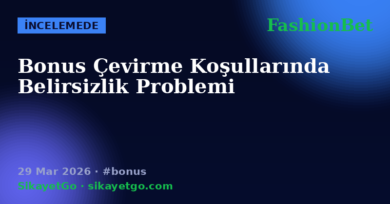 FashionBet — 29 Mar 2026