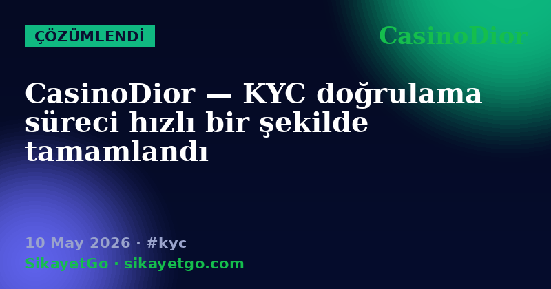 CasinoDior — 10 May 2026