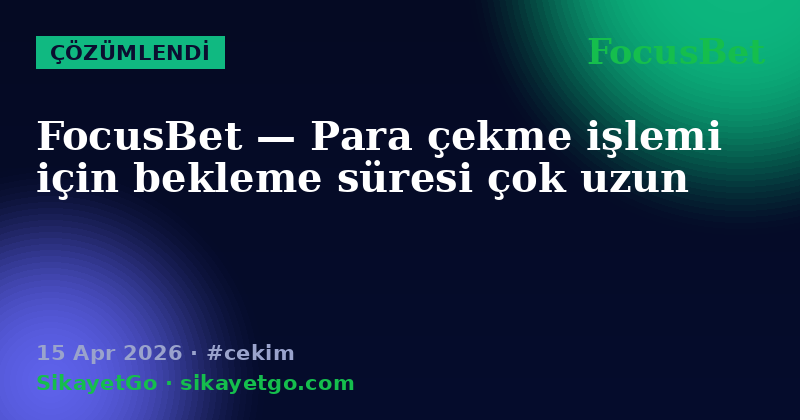 FocusBet — 15 Apr 2026