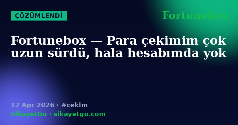 Fortunebox — 12 Apr 2026